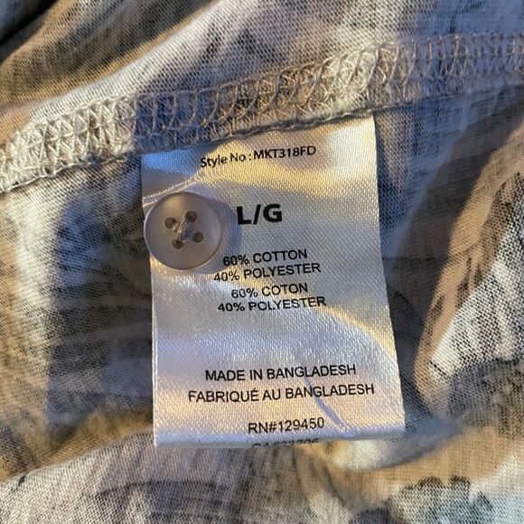 Thread Wave Polo Shirt Short Sleeve Lightweight Casual Cotton Floral Men's Large - Picture 6 of 8